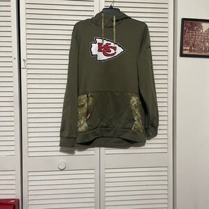 NFL Kansas City Chiefs Green Hoodie with Camo Accents
